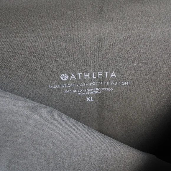 Athleta Salutation Stash Pocket II 7/8 Womens Tight Legging Aspen Olive Green XL - Picture 5 of 6